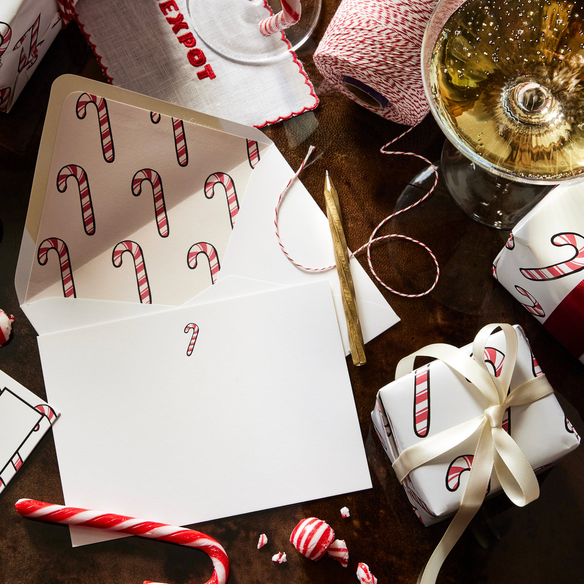 Candy Cane Notecards