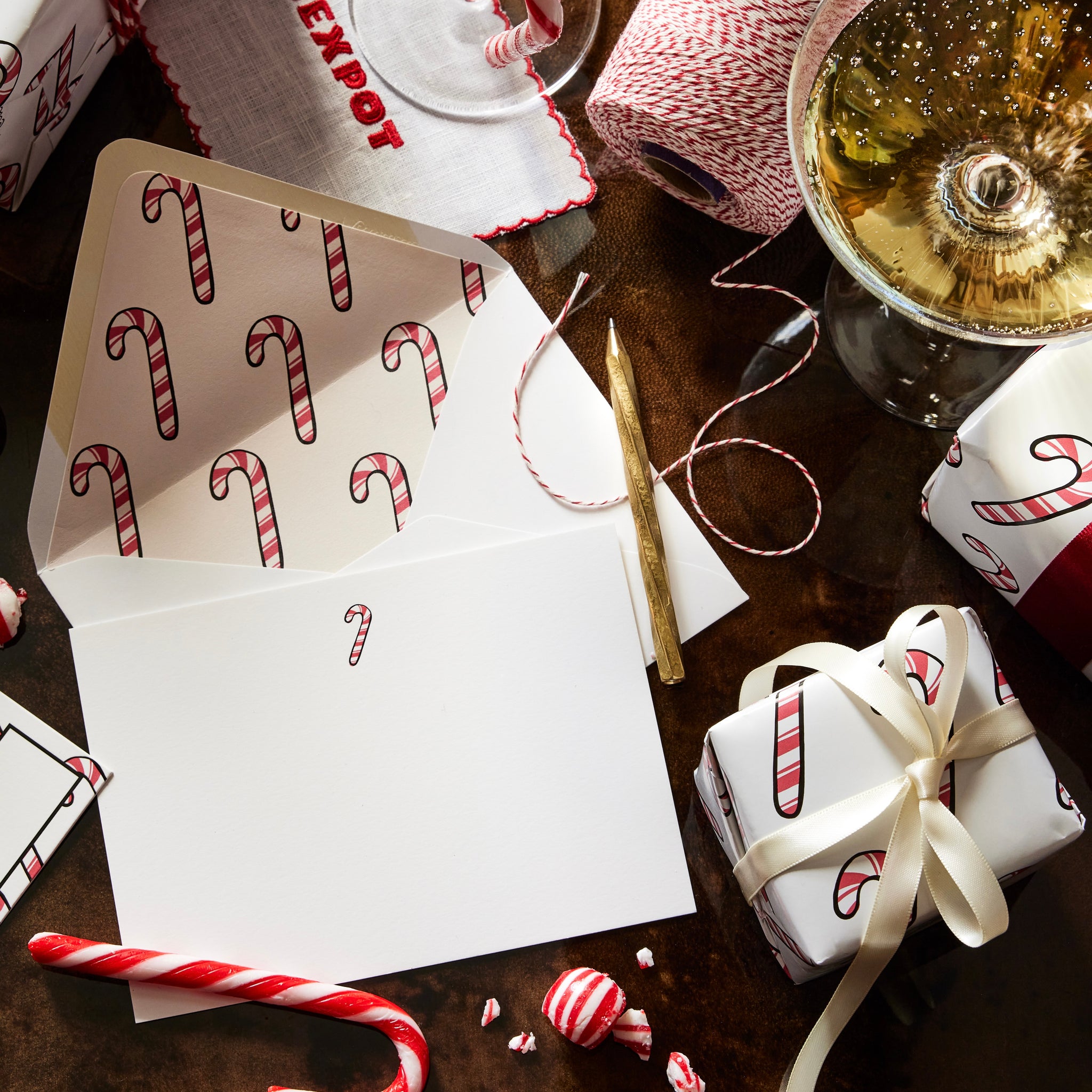 Candy Cane Notecards