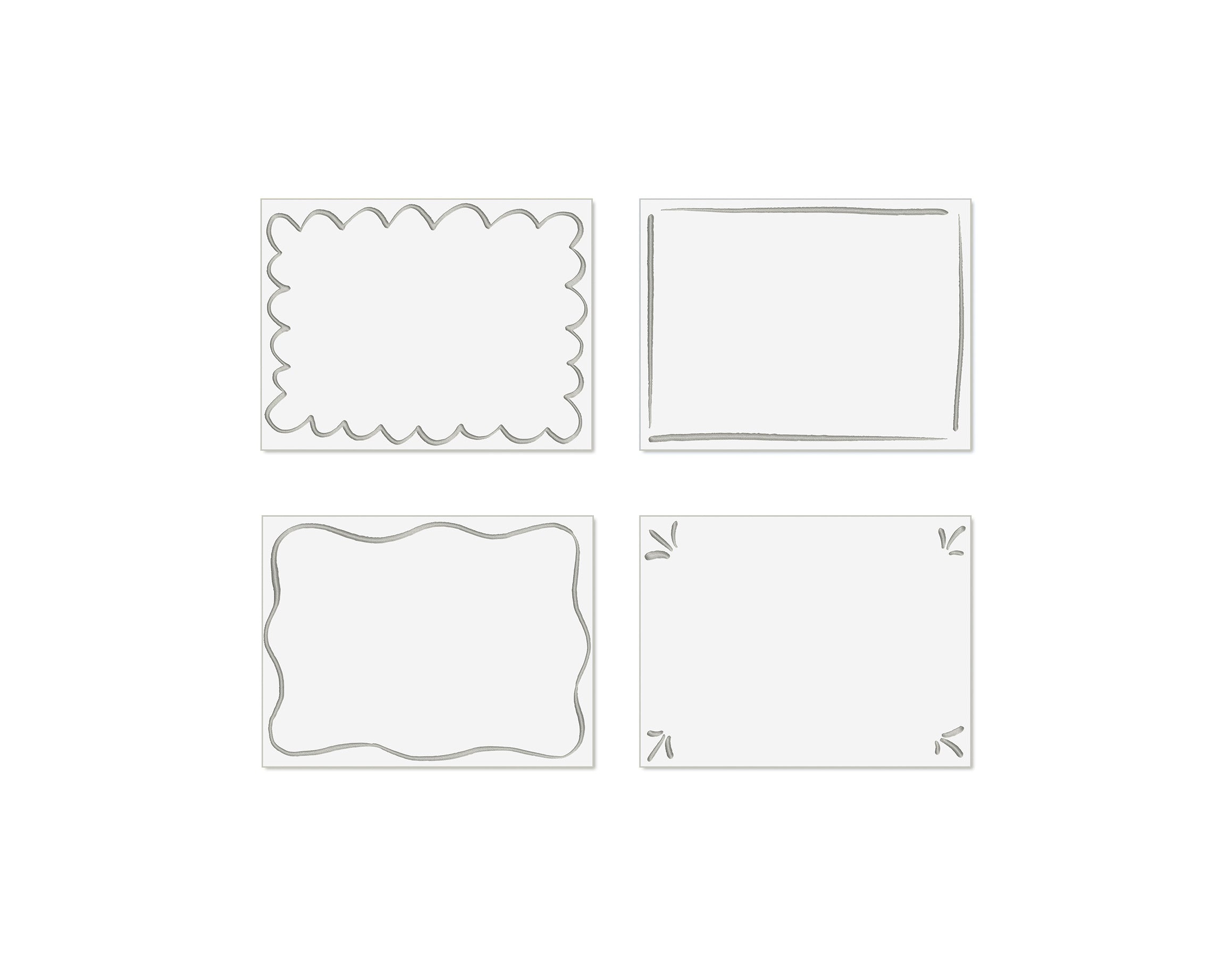 Silver Doodle Place Cards