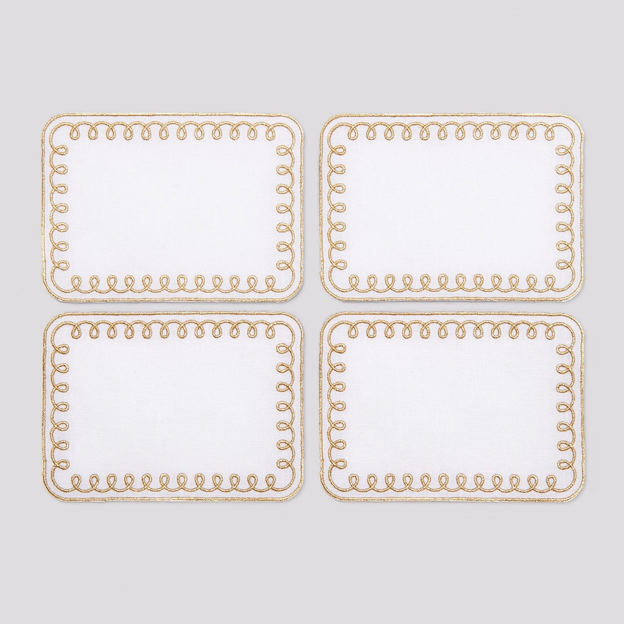 Golden Loopy Cocktail Napkins