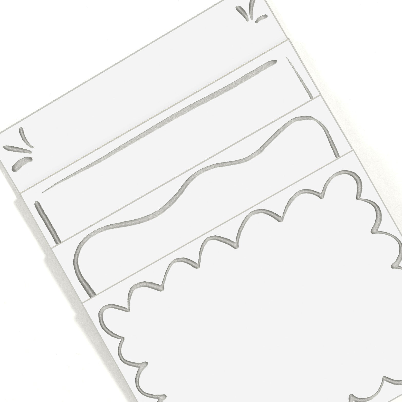 Silver Doodle Place Cards