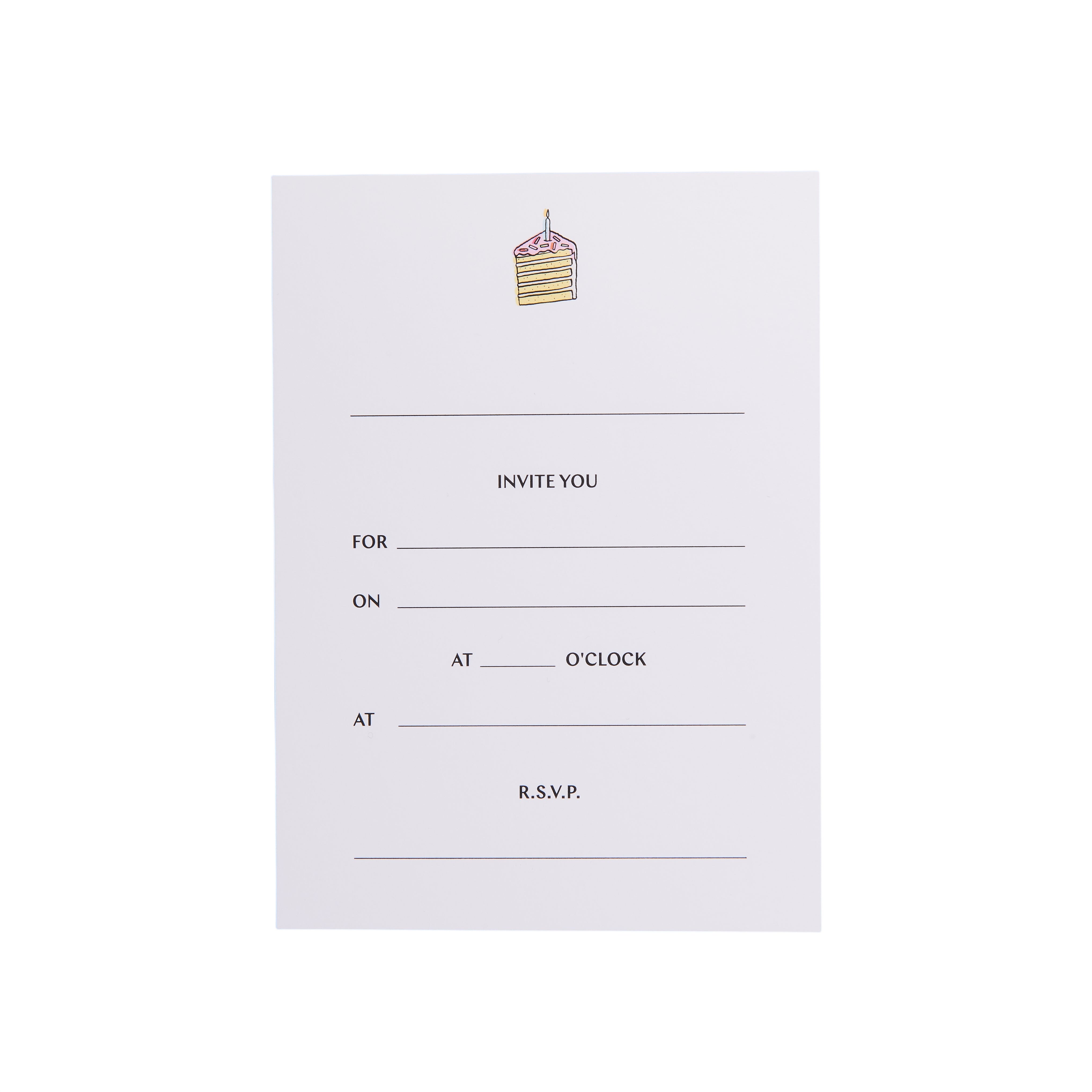 Piece of Cake Invitations