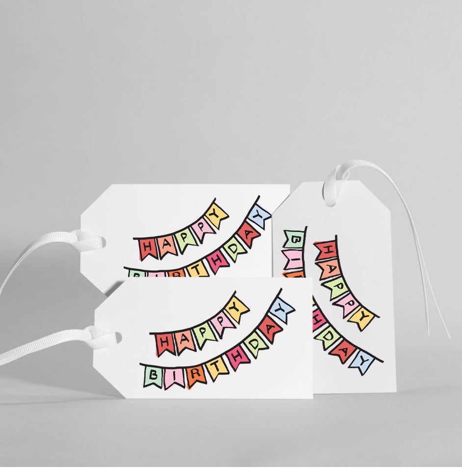 Birthday Banner Gift Tags